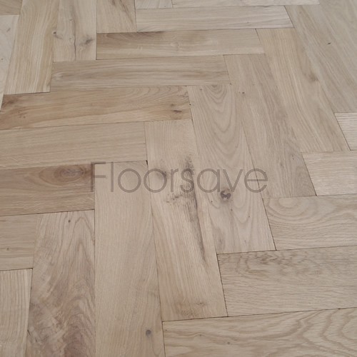 Unfinished Rustic Parquet Solid Oak Flooring - 70mm