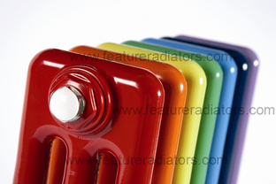 Colori multicolumn steel radiator available in a wide range of colours