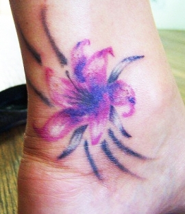 West Coast Tattoos' (no outline) Colour work by Blan. Orchid.