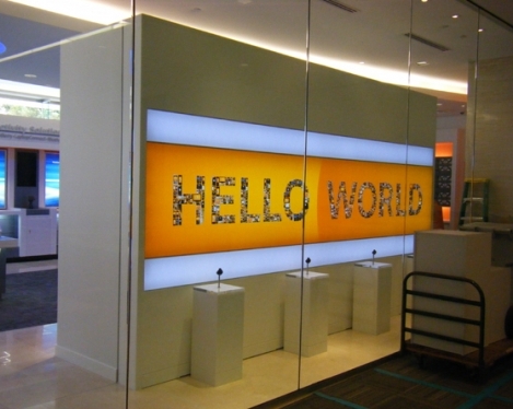 AT and T Fabric Face light box in Dallas Texas