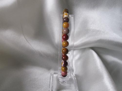 Pretty Multi Coloured Mookaite Stretch Bracelet - SSB0007