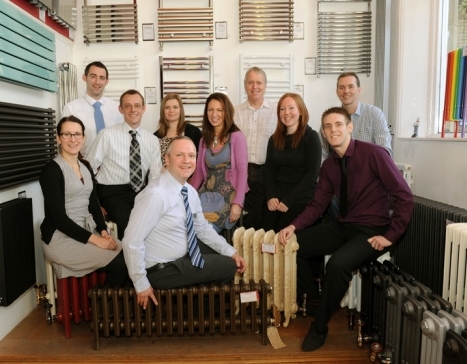 Feature Radiators' team in their showroom