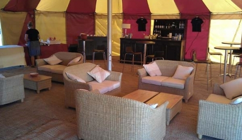 marquee lounge area