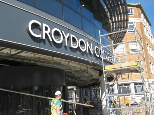 Illuminated Signs at Croydon College