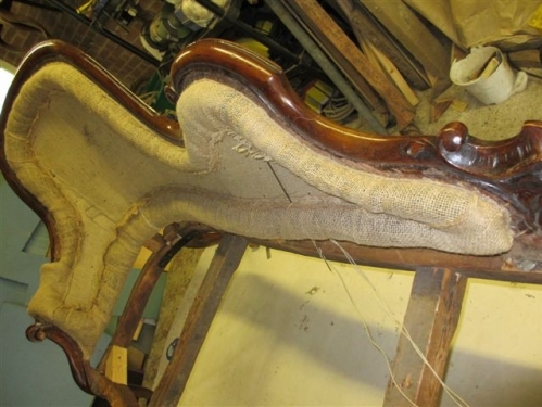 Chaise longue - Back almost ready for filling