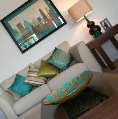 Showhome: aqua and lime