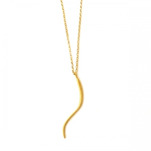 Single Gold Curve Pendant by De Anna Kiernan