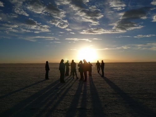 Sunset On The Uyuni Salt Flats, Bolivia