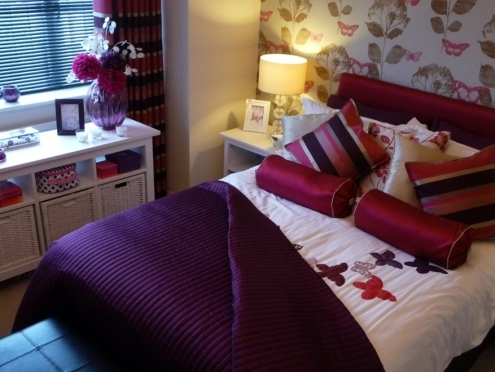 Home styling: plum and pink