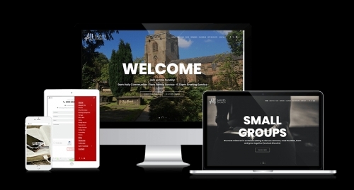 All Saints Responsive Web Design Screens