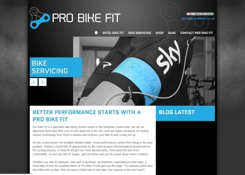 Screen Shot Version 2 For Pro Bike Fit S Website