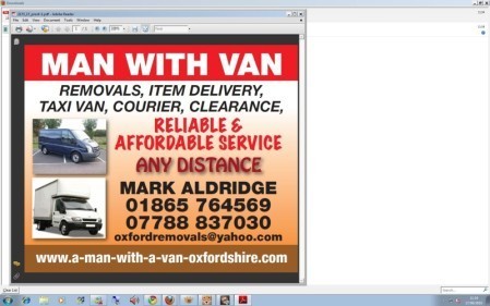 Man With A Van Oxfordshire Removals