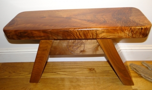 Single seat bench handmade from solid hardwood.  itsallabouthardwood.com