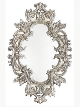 Antique silver extra large Lilles mirror