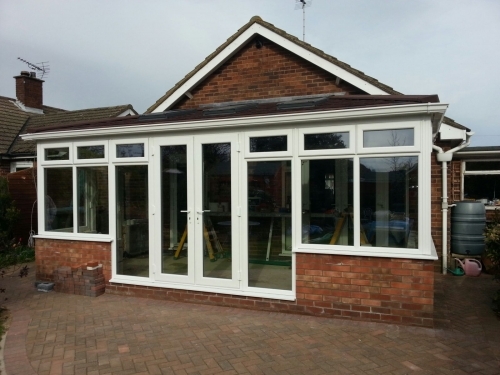 Guardian warm roof onto a new conservatory in Felixstowe