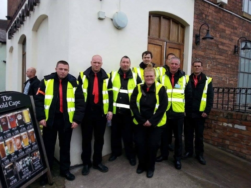 one of our Sia door supervisor teams in April 2015 ready to start Mold real ale