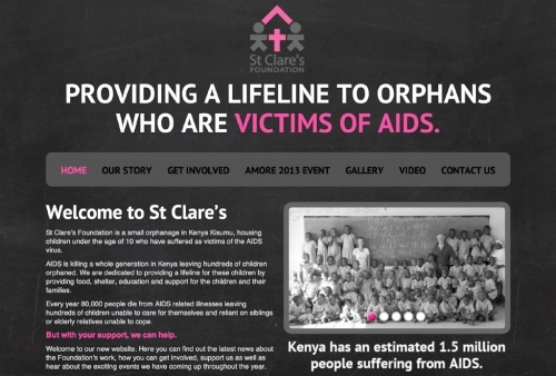 Website design and build for St.Clares foundation