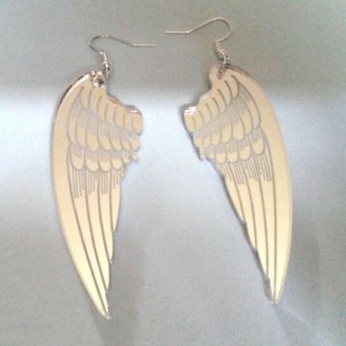 Angel Wing Mirror Earrings