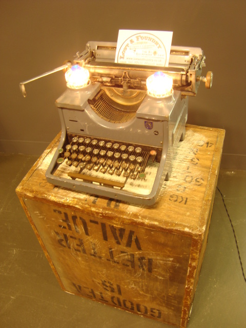 Industrial Typewriter Lamp