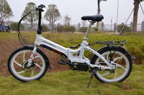 The Aura. Folding compact bike with mid drive motor
