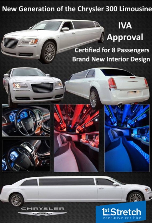 New Ultimate 8 seat New Generation Chryler Limousine.