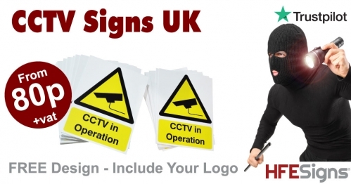 CCTV Signs From Just 80p +vat