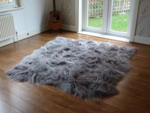 Icelandic Sheepskin Rug Grey 6 Skin