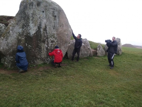 At West Kennet Long Barrow with Exeter Uni