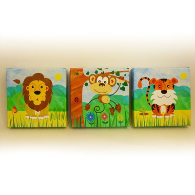 Jungle Animals Canvas Collection for Kids