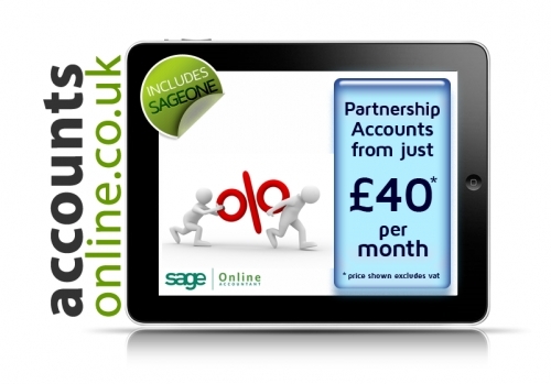 Partnership accounts from just £40 pm from Internet Accountants