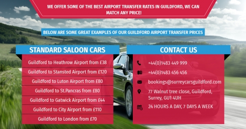Guildford Taxi to Stansted Airport