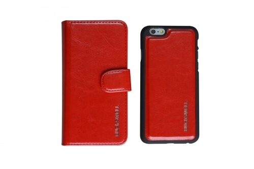 Buckswell Vega iPhone 6 Wallet Case 2 In 1 - Red