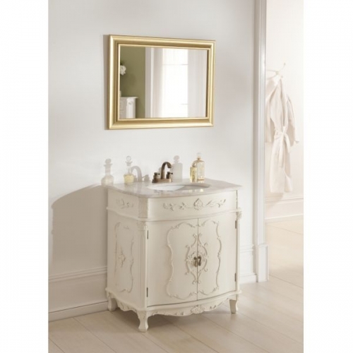 Antique Rococo White Sink Cabinet/Unit