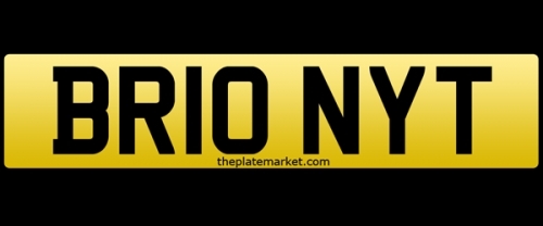 Briony car number plate