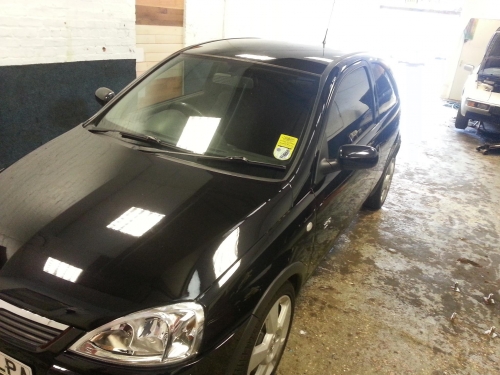 removal of fine scratches, polishing, waxing