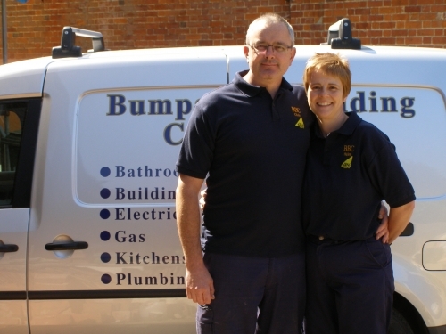 Chris and Helen with one of our company vehicles