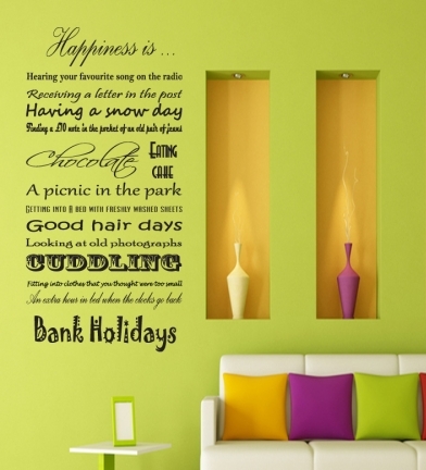 Happiness Is ........ Wall Sticker