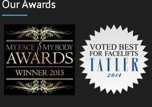 Voted "Best Aesthetic Clinic" in South England and Wales 2015 / Voted best for facelifts by Tatler magazine 2014