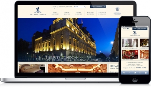 The Ritz London website design