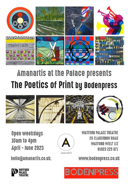 Amanartis at the Palace Present, The Poetics of Print by Bodenpress.