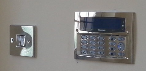 Texecom Flush mount keypad fitted by Argus.