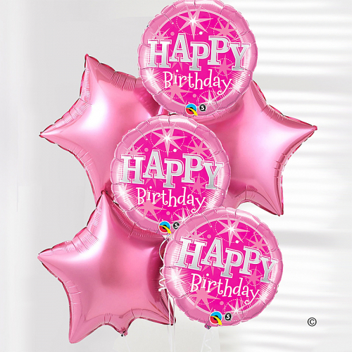 Happy Birthday Pink Balloon Bouquet
