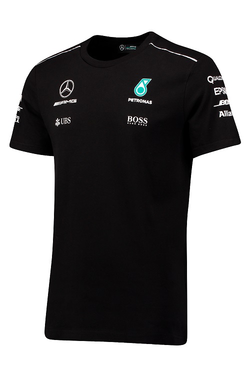 Mercedes AMG Petronas F1 Mens Team Driver T-Shirt - 2017 - Black