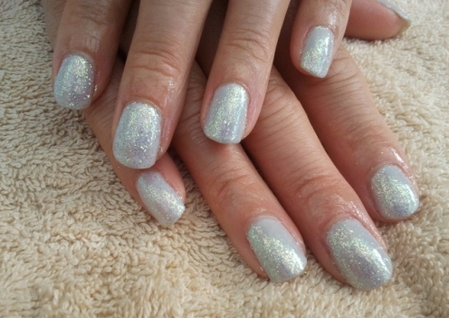 Shellac Cityscape With White Irridesent Glitter