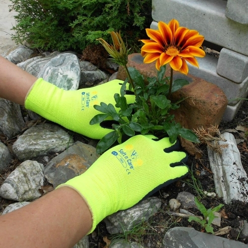 Soft n Care Flora Yellow Gloves - £5.50