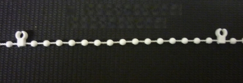 Replacement beaded bottom chain for for 3.5" vertical blinds, 100 clips, enough for 50 slats