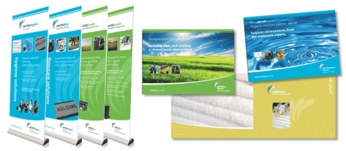 United Services brand identity, marketing brochures and exhibition design